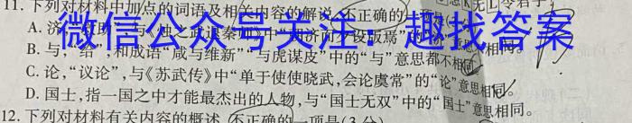 2024年陕西省初中学业水平考试·全真模拟（一）/语文