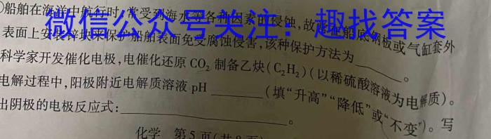 3安徽省2024年下学期九年级3月考试化学试题