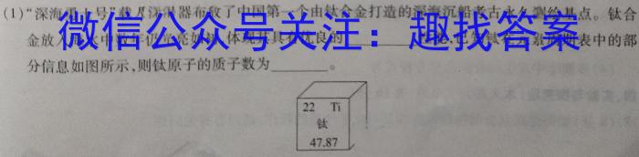 32024年陕西省初中学业水平考试全真模拟试题A（二）化学试题