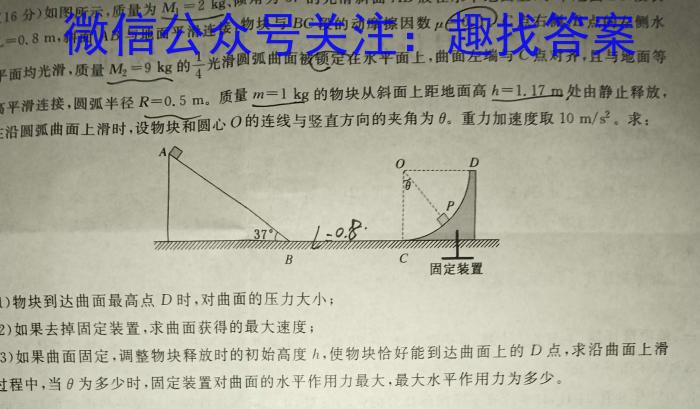 成都市2024届高三第二次联考物理