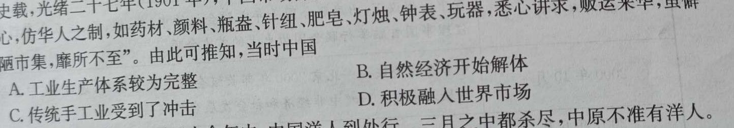 2024年湖南省普通高中学业水平合格性考试仿真试卷(专家版一)思想政治部分
