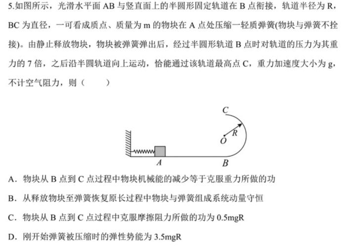 天一大联考 2023-2024学年(下)高二年级期末考试-(物理)试卷答案