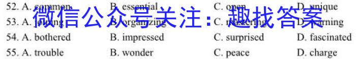 河南省2024年中考导航冲刺押题卷(十)英语试卷答案