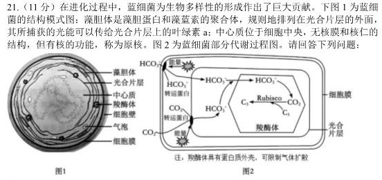 2023~2024学年度高一高中同步月考测试卷 新教材(4月)(二)2生物学部分