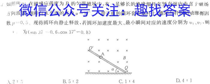 铭师文化 2023~2024学年第二学情安徽县中联盟高一3月联考(4331A)物理