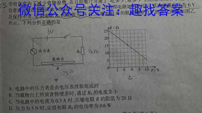 湖南省长沙市周南教育集团高二年级下学期入学考试物理