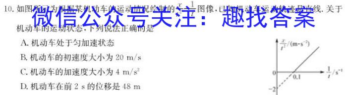 2023-2024学年第二学期天域全国名校协作体联考高三联考物理