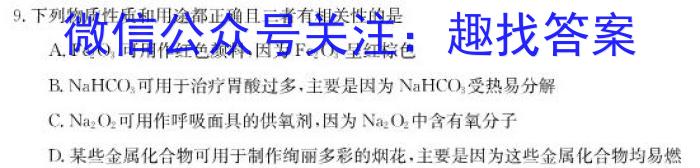 吉林省吉林七中教育集团2024-2025学年度上学期阶段测试八年级开学考试化学