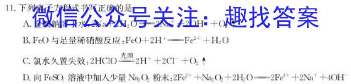 【精品】万友2023-2024学年下学期九年级·教学评价一化学