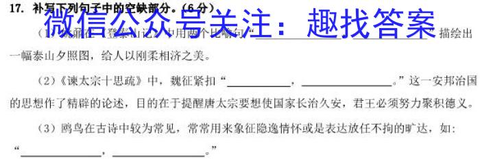 衡水金卷先享题月考卷 2023-2024学年度下学期高三二调考试语文