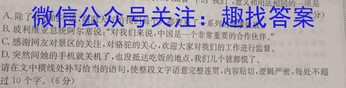 衡水金卷·广东省2025届高三年级8月入学联考语文