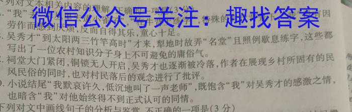 安徽省2024年中考模拟示范卷 AH(一)1/语文