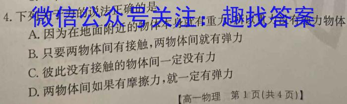 2024年普通高等学校招生全国统一考试名校联盟模拟押题卷(T8联盟)(二)物理`