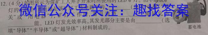 智ZH河南省2024年中招押题冲刺卷(二)物理试题答案