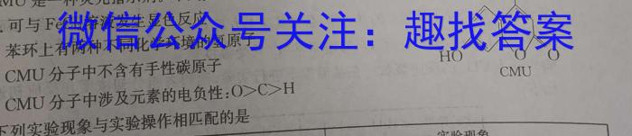 九师联盟 2025届8月高三开学考化学