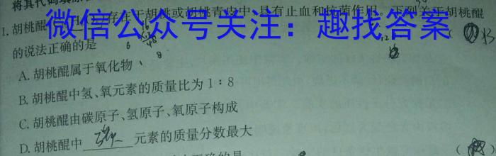 【精品】明思教育2024年安徽省初中学业水平考试(题名卷)化学