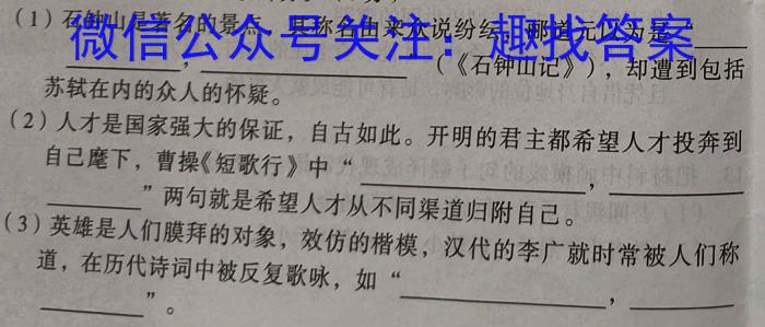 河南省洛阳市2023-2024学年第二学期八年级期末质量监测语文