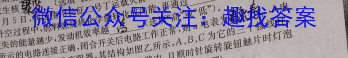 河南省2023-2024学年八年级下学期阶段性评价卷四物理试卷答案