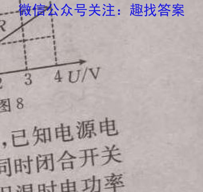 河南省2023-2024学年第二学期八年级阶段教学质量检测试卷物理试题答案