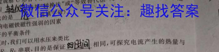 ［二轮］2024年名校之约·中考导向总复习模拟样卷（六）物理试卷答案