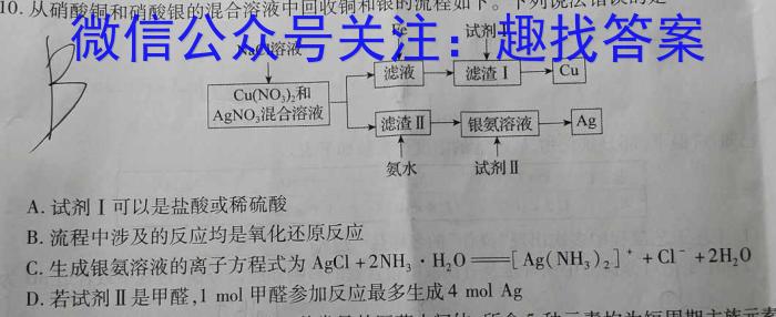 安徽省安庆市第十四中学2024年秋季初一新生入学问卷调查化学