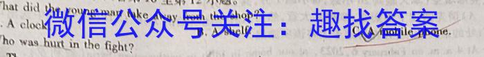 甘肃省武威市凉州区2024-2025学年高三第一次质量检测考试英语