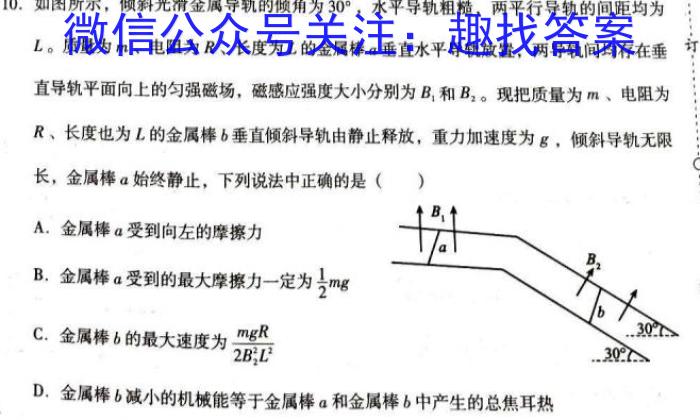 2024年普通高等学校招生全国统一考试·冲刺押题卷(一)1物理`