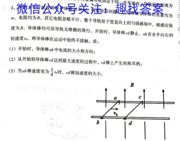 2024届炎德英才大联考湖南师大附中模拟试卷(二)h物理