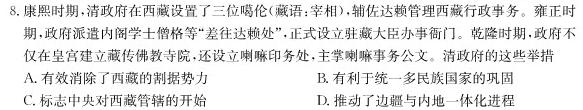 湖北省2024届高中毕业生四月模拟考试历史