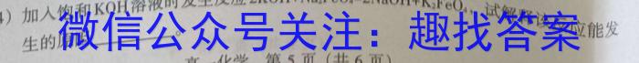 NT2023-2024学年第二学期5月高一阶段测试卷化学