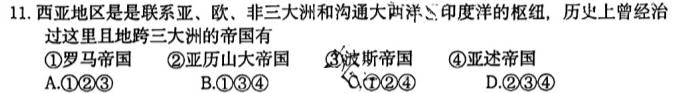 陕西省2024年初中学业水平考试模拟试题(三)历史