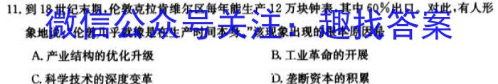 衡水金卷 广东省2024届高三年级2月份大联考历史试卷答案