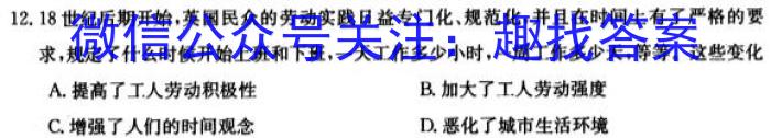 2024年陕西省初中学业水平考试 真题衍生(一)历史试题答案