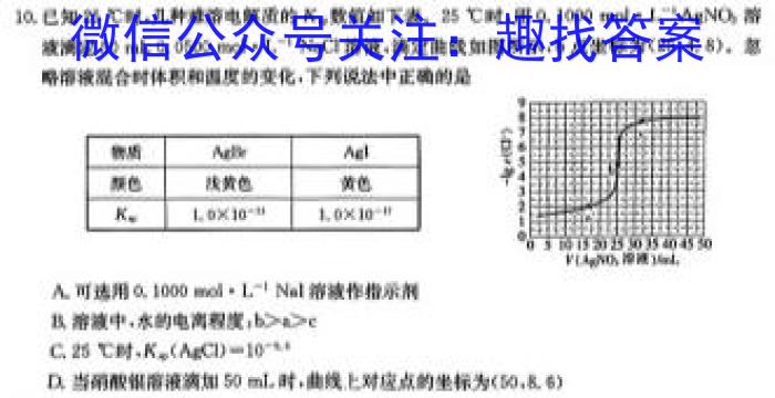 ［河北大联考］河北省2023-2024学年度第二学期高一年级3月联考化学