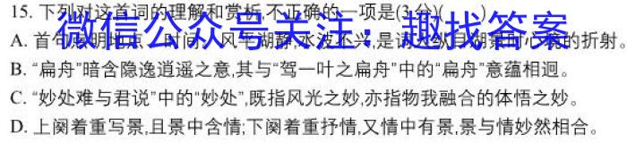 陕西省2024年初中学业水平考试模拟卷(III)语文