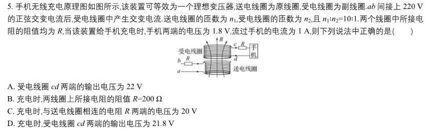 衡水金卷先享题·摸底卷 2024-2025学年度高三一轮复习摸底测(物理)试卷答案