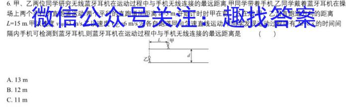 云南师大附中(云南卷)2024届高考适应性月考卷(黑白黑白白白白黑)物理试卷答案