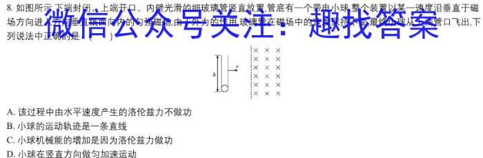 2025届广西高三考试9月联考(无角标)物理试题答案