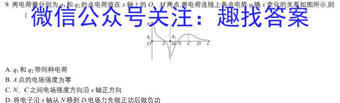 2023-2024学年安徽县中联盟高一3月联考物理`