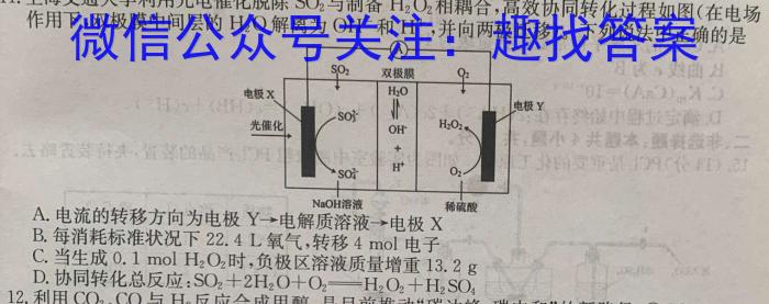 3河南省2024届高三年级TOP二十名校质检一化学试题