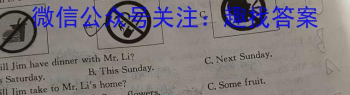 万友2023-2024学年下学期九年级·第一次检测英语