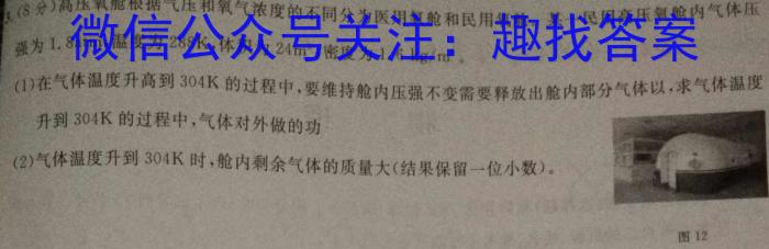 上进联考·稳派大联考2023-2024学年江西省高三年级二轮复习阶段性检测物理`