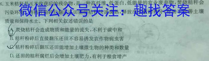 全国名校大联考2023~2024高三第八次联考(月考)试卷生物学试题答案