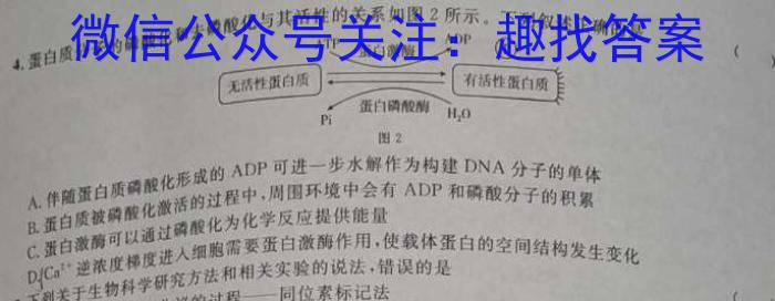 2024年湖南高一入学考试(24-354A)生物学试题答案