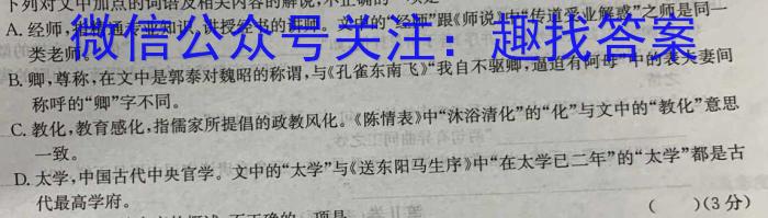 2024届陕西省高三联考(3.28)语文