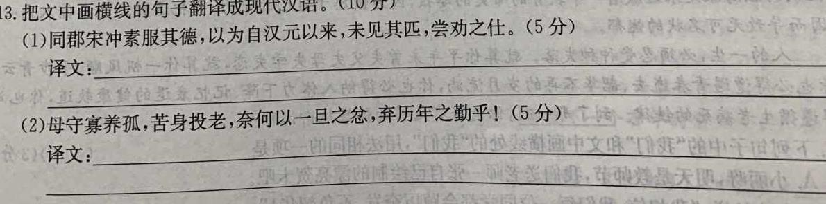 [今日更新]河南省息县2024-2025学年九年级上期收心测试语文试卷答案