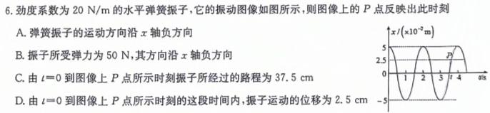 [今日更新]2024届九师联盟高三5月考前押题.物理试卷答案