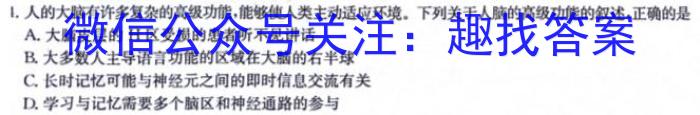 河南省2024-2025学年八年级集团定制第一学期学情监测试卷(1/4)生物学试题答案