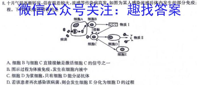 安徽省蚌埠市2023-2024学年度第二学期八年级期末教学质量监测生物学试题答案