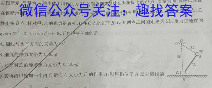 2024年安徽省初中学业水平考试冲刺（一）物理试卷答案